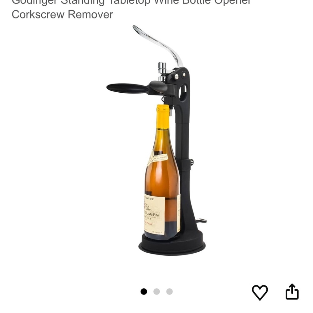 Godinger Elegant Black Wine Bottle Opener